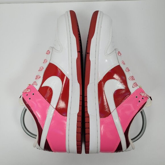 Nike Dunk Low Valentines Day Women's White Pink Red Shoes 317813-114 US Size 12 - Picture 6 of 8